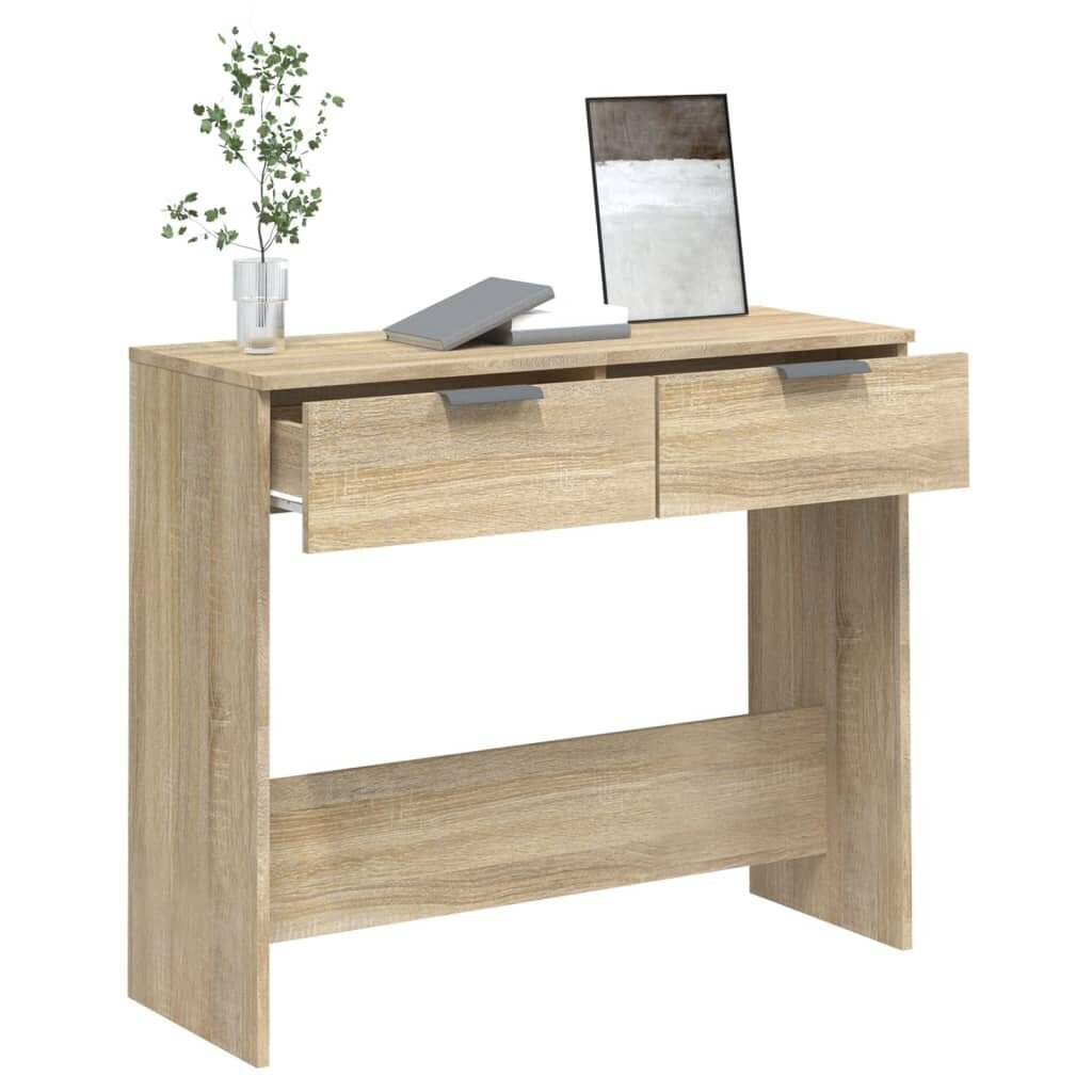 Konsoles galds, ozols, 90x36x75cm, apstrādāts koks cena un informācija | Konsoles galdiņi | 220.lv