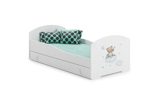 Gulta ADRK Furniture Pepe Teddy Bear and Cloud, 140x70 cm, balta цена и информация | Детские кровати | 220.lv