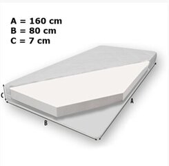 Кровать ADRK Furniture Pepe Sleeping Princess, 160х80 см, белая цена и информация | Детские кровати | 220.lv