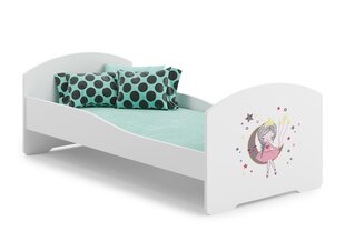 Кровать ADRK Furniture Pepe Sleeping Princess, 160х80 см, белая цена и информация | Детские кровати | 220.lv