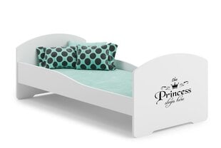 Кровать ADRK Furniture Pepe Princess Black, 160x80 см, белая цена и информация | Детские кровати | 220.lv