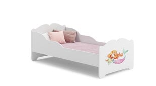 Gulta ADRK Furniture Ximena Mermaid with a Star, 140x70 cm, balta цена и информация | Детские кровати | 220.lv