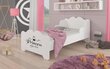 Gulta ADRK Furniture Ximena Princess Black, 140x70 cm, balta cena un informācija | Bērnu gultas | 220.lv
