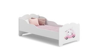 Gulta ADRK Furniture Ximena Cat in a Car, 140x70 cm, balta цена и информация | Детские кровати | 220.lv