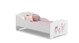 Gulta ADRK Furniture Ximena Ballerina with Unicorn, 140x70 cm, balta цена и информация | Детские кровати | 220.lv