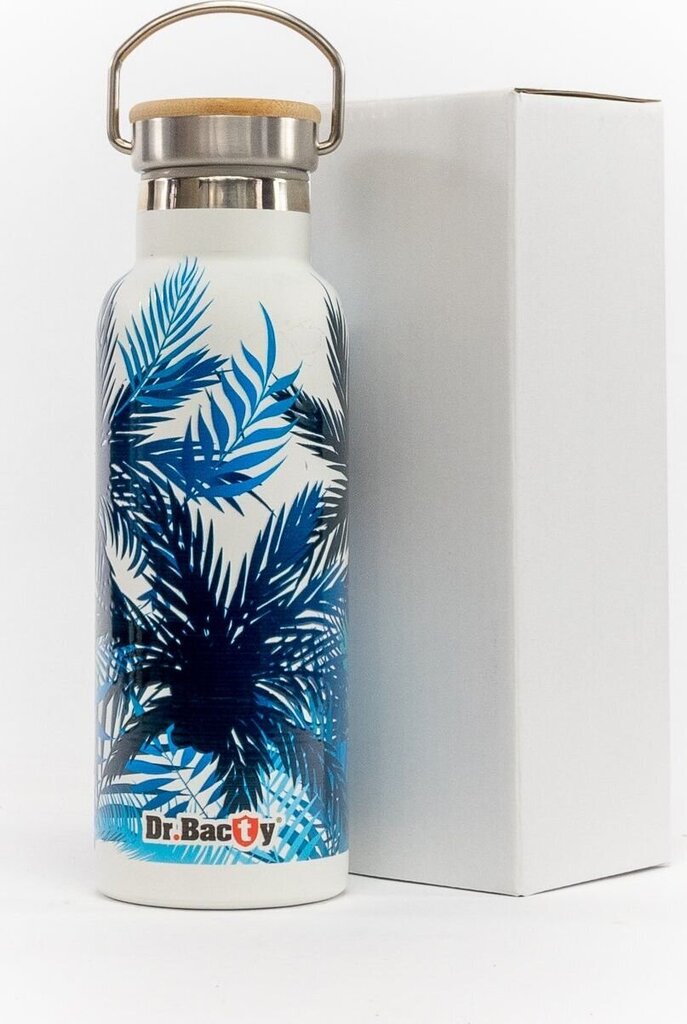 Termo pudele Dr. Bacty Blue Palms, 500 ml, dažādu krāsu cena un informācija | Termosi, termokrūzes | 220.lv