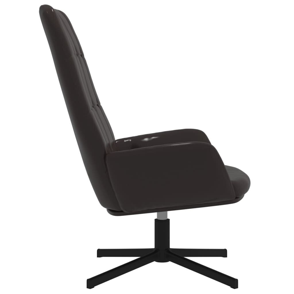 Atpūtas krēsls, brūnā krāsā, mākslīgā āda, glancēts cena un informācija | Atpūtas krēsli | 220.lv