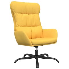 Atpūtas krēsls, sinepju dzeltens, audums cena un informācija | Atpūtas krēsli | 220.lv