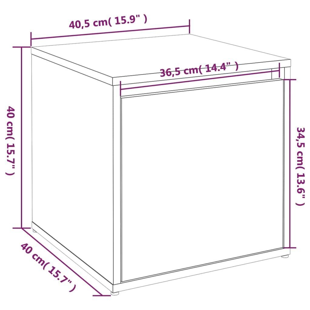 Kaste-atvilktne, ozola krāsa, 40,5x40x40cm, apstrādāts koks cena un informācija | Veļas grozi un mantu uzglabāšanas kastes | 220.lv