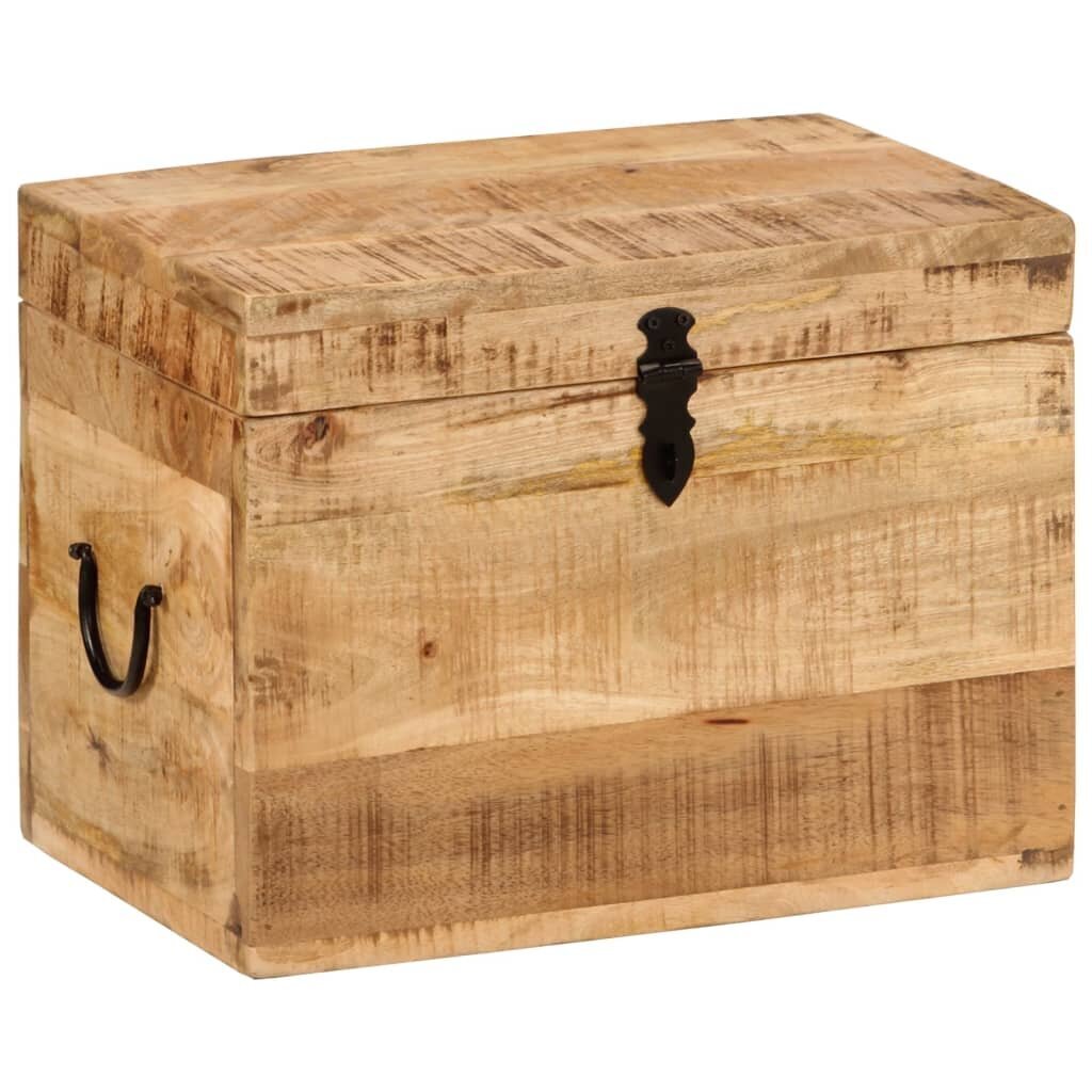 Uzglabāšanas kaste, 39x28x31cm, mango masīvkoks cena un informācija | Veļas grozi un mantu uzglabāšanas kastes | 220.lv