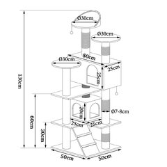 Когтеточка Lionto,  130 см, кремового цвета цена и информация | Когтеточки | 220.lv