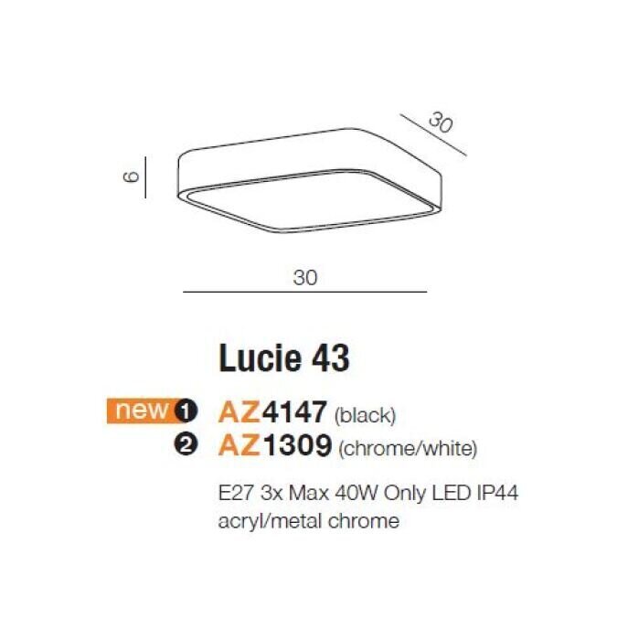 Griestu lampa AZzardo Lucie AZ4147 cena un informācija | Griestu lampas | 220.lv