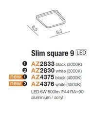 Iegremdējamais gaismeklis AZzardo Square AZ2833 cena un informācija | Iebūvējamās lampas, LED paneļi | 220.lv
