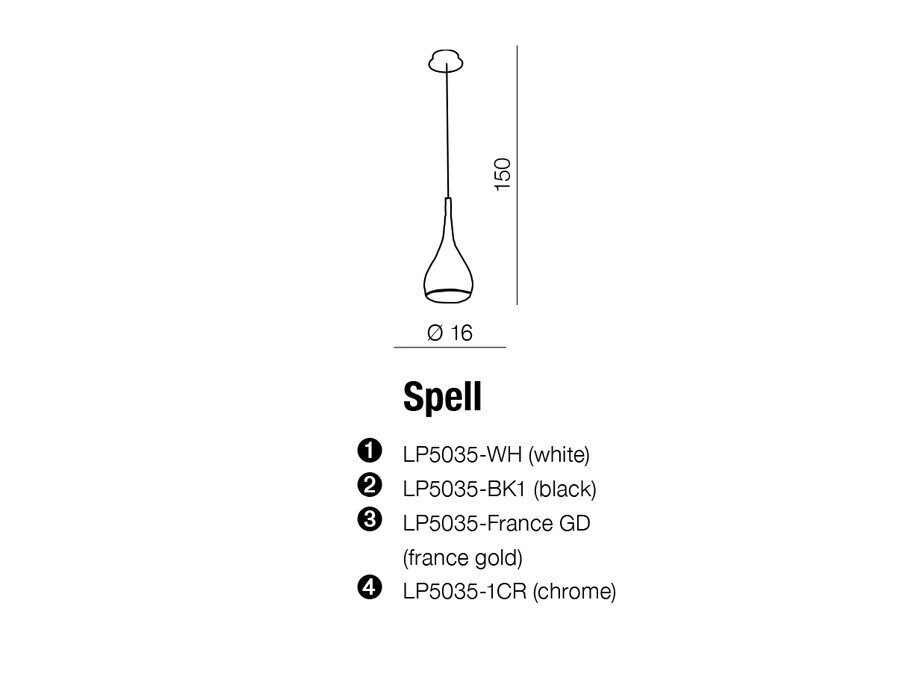 Piekaramā lampa AZzardo Spell AZ0285 cena un informācija | Piekaramās lampas | 220.lv