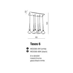 Piekaramā lampa AZzardo Tasos AZ0262 цена и информация | Люстры | 220.lv