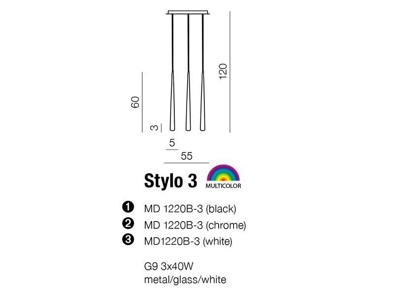 Piekaramā lampa AZzardo Stylo AZ0207 cena un informācija | Lustras | 220.lv