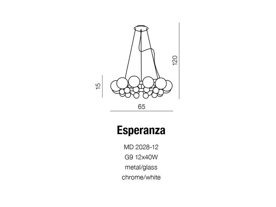 Piekaramā lampa AZzardo Esperanza AZ0095 cena un informācija | Piekaramās lampas | 220.lv