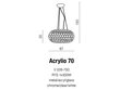 Piekaramā lampa AZzardo Acrylio AZ0054 cena un informācija | Lustras | 220.lv