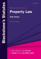 Blackstone's Statutes on Property Law 30th Revised edition цена и информация | Книги по экономике | 220.lv