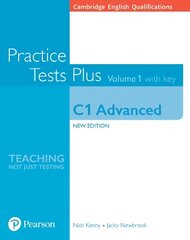 Cambridge English: Advanced (CAE) Practice Tests Plus 1 (New Edition) Student's Book with Key & Online Audio cena un informācija | Svešvalodu mācību materiāli | 220.lv
