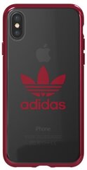 Adidas OR Clear Case Оригинальный Чехол - Бампер для Apple iPhone X / XS Красный (EU Blister) цена и информация | Чехлы для телефонов | 220.lv