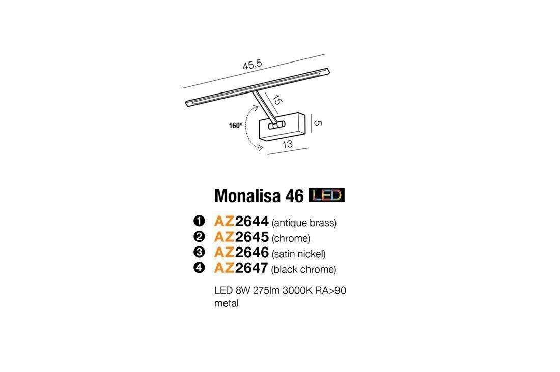 Sienas lampa AZzardo Monalisa AZ2644 cena un informācija | Sienas lampas | 220.lv