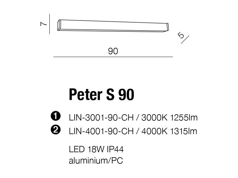 Vannas istabas sienas lampa AZzardo Peter AZ2616 cena un informācija | Sienas lampas | 220.lv