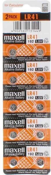 Maxell LR41 10 gab. cena un informācija | Baterijas | 220.lv