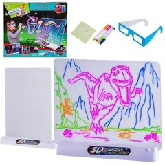 Izgaismota tāfele 3D krāsošanai - Dino цена и информация | Развивающие игрушки | 220.lv