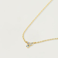 PDPAOLA Apzeltīta sudraba kaklarota ar cirkoniem MIDNIGHT BLUE Gold CO01-176-U cena un informācija | Kaklarotas | 220.lv