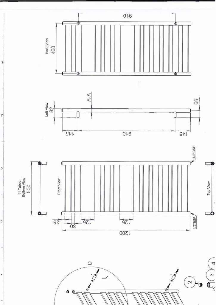 Elektriskais dvieļu žāvētājs 1200/500, hromėta, 300 W цена и информация | Dvieļu žāvētāji | 220.lv