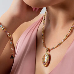 Lampglas Skaista kaklarota sievietēm Romantic Roots ar Lampglas pērli ar 24 karātu zeltu NP13 cena un informācija | Kaklarotas | 220.lv