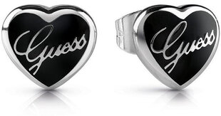 Чёрные серьги Guess Never Heart UBE28069 цена и информация | Серьги | 220.lv