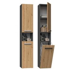 Шкаф для ванной комнаты NEL III, коричневый цвет цена и информация | Шкафчики для ванной | 220.lv