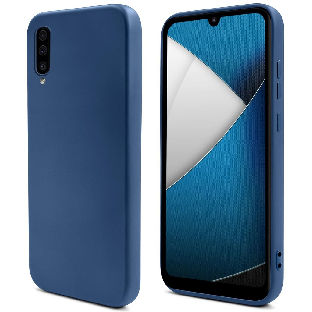 Moozy Lifestyle telefona vāciņš saderīgs ar Samsung Galaxy A50 / A50s / A30s – augstvērtīga silikona apvalks ar matētu virsmu un mīkstu mikrošķiedras oderi, Pusnakts zils цена и информация | Telefonu vāciņi, maciņi | 220.lv