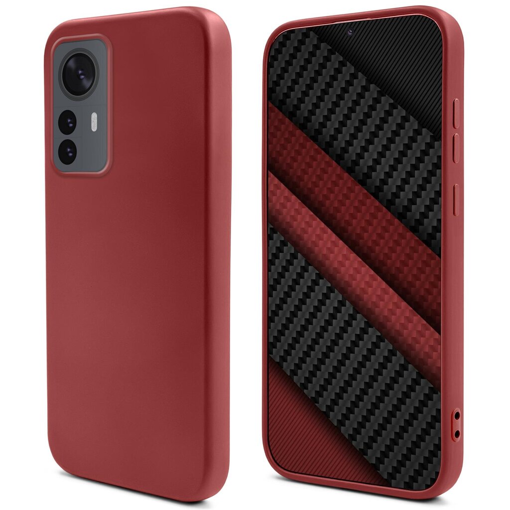 Moozy Lifestyle telefona vāciņš saderīgs ar Xiaomi 12 Pro – augstvērtīga silikona apvalks ar matētu virsmu un mīkstu mikrošķiedras oderi, Vintage rozā цена и информация | Telefonu vāciņi, maciņi | 220.lv