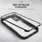 Moozy 360 grādu triecienizturīgs vāciņš Samsung Galaxy A32 5G - Caurspīdīgs ar melnu rāmi, Divpusēja aizsardzība, Telefona vāciņš ar ekrāna aizsargu цена и информация | Telefonu vāciņi, maciņi | 220.lv