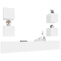 Комплект мебели под телевизор vidaXL, 6 шт., белый цена и информация | Тумбы под телевизор | 220.lv
