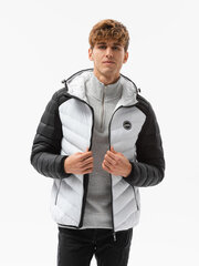 Куртка мужская демисезонная Ombre C366, белая цена и информация | Мужские куртки | 220.lv
