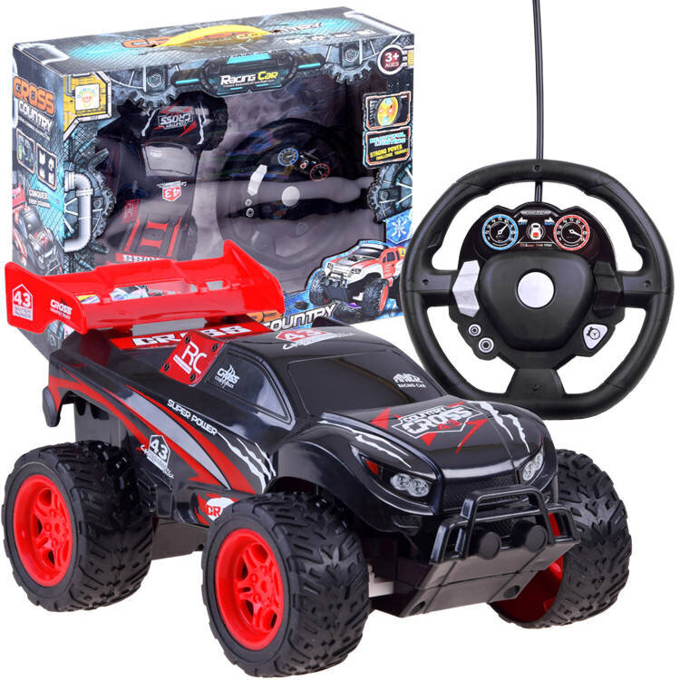 Automašīna ar attālinātu vadību un stūres rats ar attālinātu vadību RC0488 cena un informācija | Rotaļlietas zēniem | 220.lv