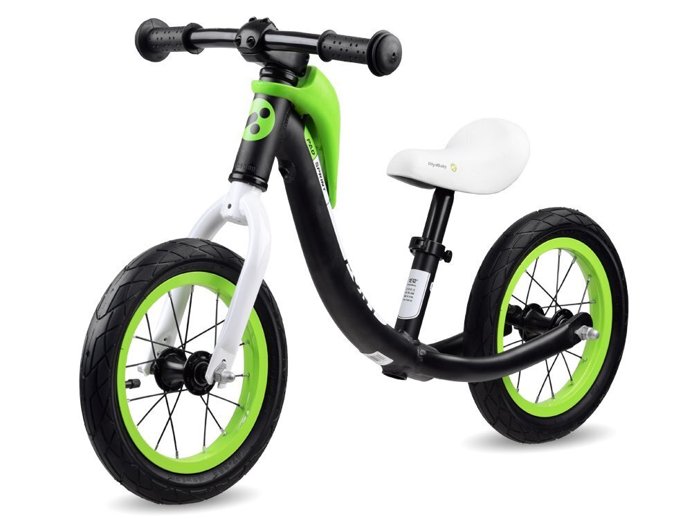 Balansēšanas velosipēds RoyalBaby Learner, 12 collas, zaļā krāsā, RO0131 cena un informācija | Balansa velosipēdi | 220.lv