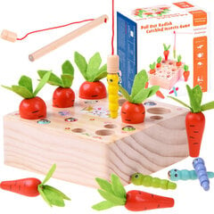 Деревянная игра - Морковка и рабочие ZA3818 цена и информация | Развивающие игрушки | 220.lv