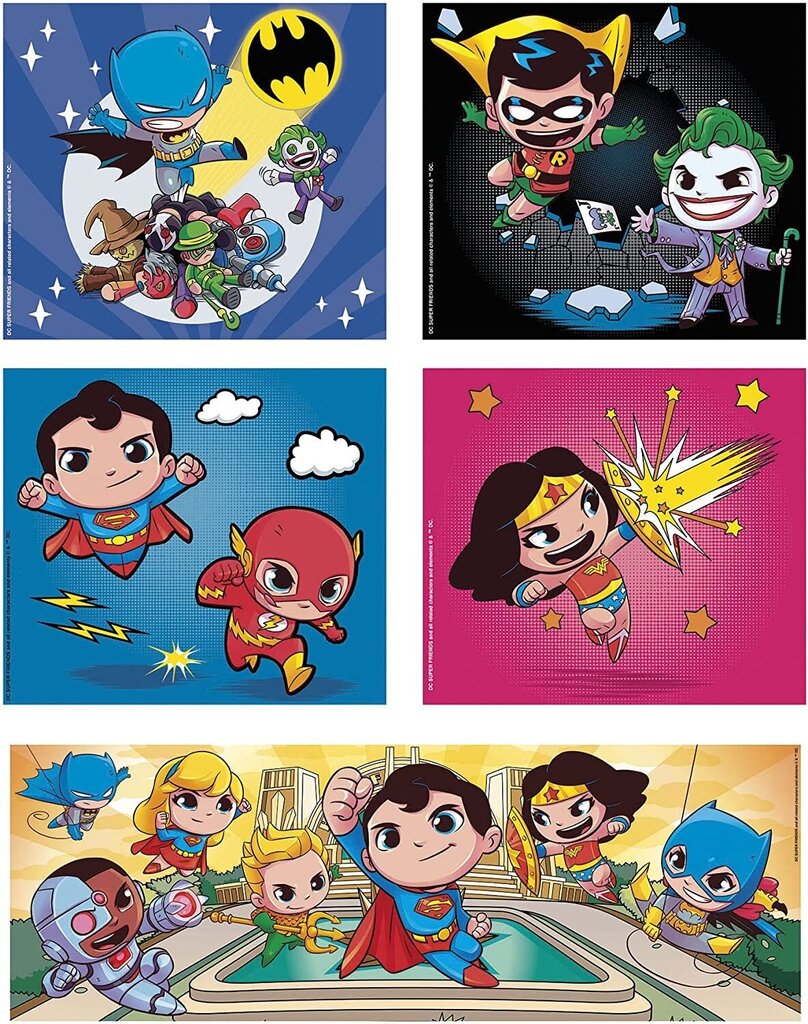 Puzle Clementoni Supercolor Dc Comics, 10in1 cena un informācija | Puzles, 3D puzles | 220.lv