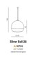 Piekaramā lampa AZzardo Silver ball AZ0733 цена и информация | Lustras | 220.lv