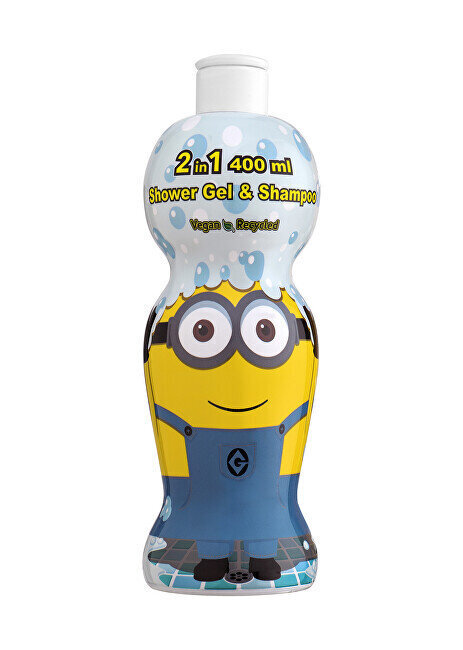 Minions 1D dušas želeja un šampūns (Shower Gel & Shampoo) 400 ml cena un informācija | Dušas želejas, eļļas | 220.lv