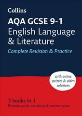 AQA GCSE 9-1 English Language and Literature Complete Revision & Practice: Ideal for Home Learning, 2023 and 2024 Exams 2nd Revised edition цена и информация | Книги для подростков  | 220.lv