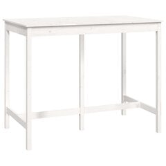 Bāra galds vidaXL (140x80x110 cm), balts цена и информация | Кухонные и обеденные столы | 220.lv
