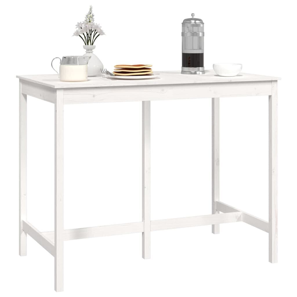 Bāra galds vidaXL (140x80x110 cm), balts cena un informācija | Virtuves galdi, ēdamgaldi | 220.lv