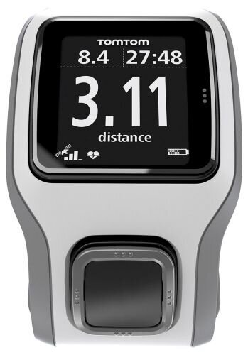 Skriešanas pulkstenis TomTom Runner ar sirdsdarbības sensoru, pelēks cena un informācija | Pedometri, hronometri, sirds ritma monitori | 220.lv