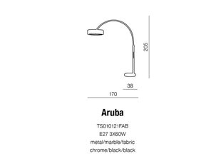Настенный светильник AZzardo Aruba AZ0169 цена и информация | Торшеры | 220.lv
